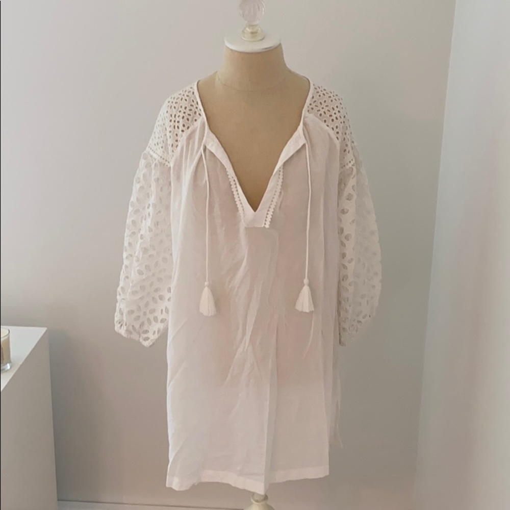 Jcrew white eyelet coverup